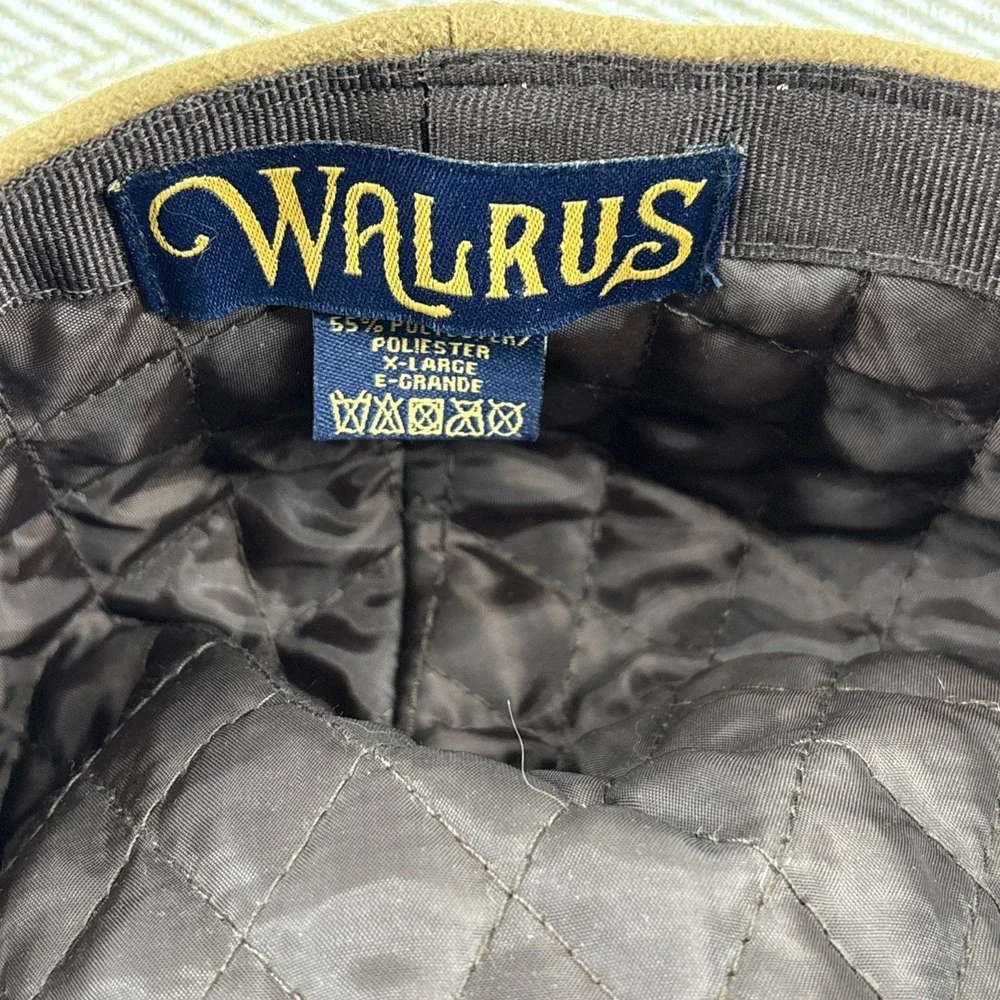 Walrus Brand Hats Wool Cap Snap Br. Quilted Interior Camel XL